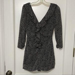 Zara romper black & white floral print sz S